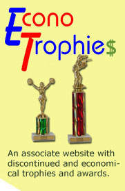 Discontinued trophies and awards from the QuickTrophy website. Limited quantities or cheaper items.