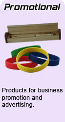 Products for business promotion and advertising.