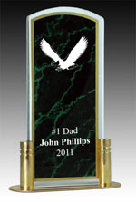 Marbleized Acrylic Eagle Award with Brass Base