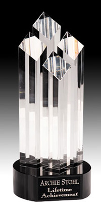 Crystal 4 Column Diamond Award