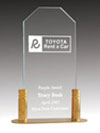 Jade Acrylic Award with Brass Base