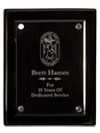 9" x 12" Floating Glass Piano Black Plaque