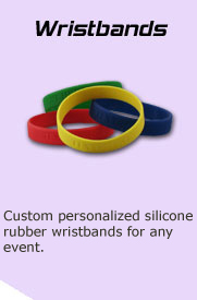 Custom personalized silicone rubber wristbands for any event.
