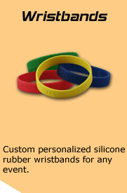 Custom personalized silicone rubber wristbands for any event.