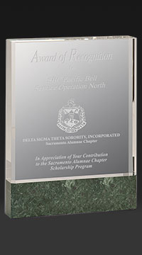 6 x 8 inch Marble & Crystal Fusion Award