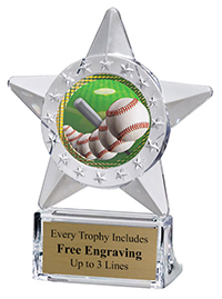 Star Acrylic Softball Trophy