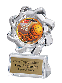 Basketball Sunburst Acrylic Award