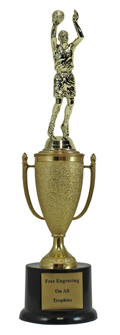 12" Basketball Cup Pedestal Trophy