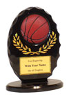 5" Oval 3-D Basketball Award