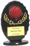6" Oval 3-D Basketball Award