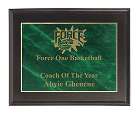 10"x8" Black Finish Plaque