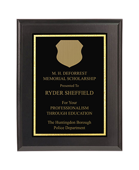 7"x9" Black Finish Plaque