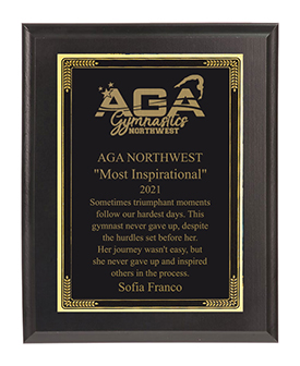 8"x10" Black Finish Plaque