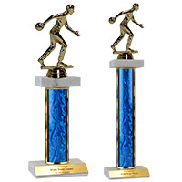 Bowling Double Marble Trophies