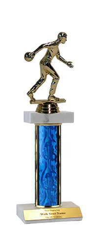 12 inch Bowling Double Marble Trophy