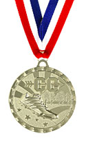 Bright Gold Cross Country Medal