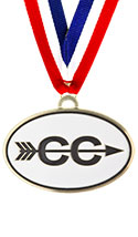 Cross Country Oval Running Medal