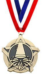All Star Gold Cheer Medal