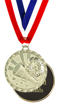Engraved Brite Gold Cheerleading Medal