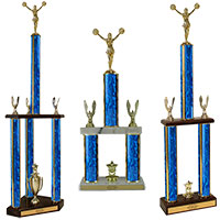 Cheerleading Multi-Column Championship Trophies