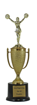 12" Cheerleading Cup Pedestal Trophy