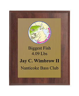 7"x9" Cherry Finish Plaque