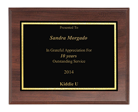 10"x8" Cherry Finish Plaque