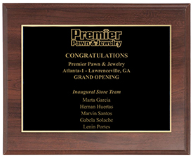 12"x9" Cherry Finish Plaque