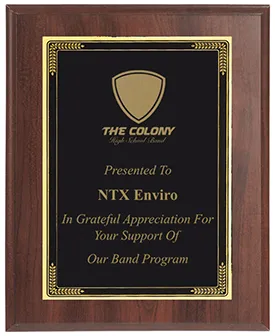 7 x 9 inch Cherry Finish Plaque