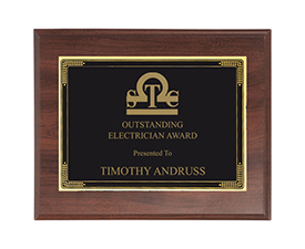 9"x7" Cherry Finish Plaque