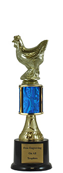 9" Chicken Pedestal Trophy