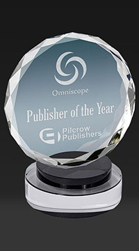 6" Round Crystal Award on Layered Base