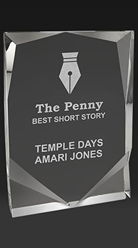 8 1/2" Crystal Plaque with Corner Bevels