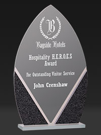 Oval Mirrored Glass Plaque - 8.25 inches