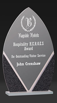 8 1/4 inch Mirrored Glass Oval Plaque