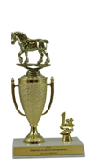 9" Draft Horse Cup Trim Trophy