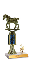 9" Excalibur Draft Horse Trim Trophy