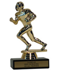 6" Football Economy Trophy with Black Marble base
