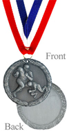 Antique Silver Football Medal