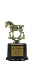 6" Pedestal Draft Horse Trophy