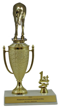 10" Horse Rear Cup Trim Trophy