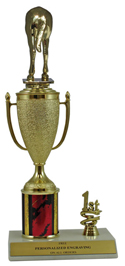 12" Horse Rear Cup Trim Trophy