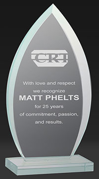 7 3/4  inch Jade Glass Oval Plaque