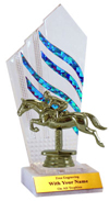 "Flames" Jumping Horse Trophy