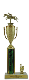 15" Jumping Horse Cup Trim Trophy
