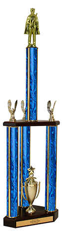 Large Wooden Multi Column King Trophy