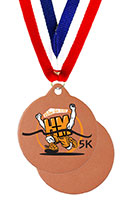 Full Color Printed Bronze Medal - 2" - Logo Only