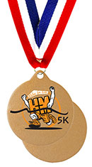 Full Color Printed Gold Medal - 2 3/4 inch - Logo Only