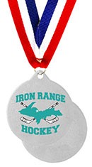 Full Color Printed Silver Medal - Large - Logo Only