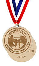 Wood Custom Medal - Engraved - Logo + Personalization
